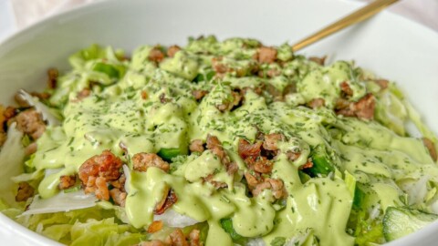 High Protein Green Goddess Salad High Protein Green Goddess Salad