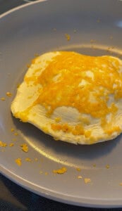 puffed up egg white wrap