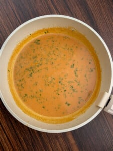 coconut broth in a pot