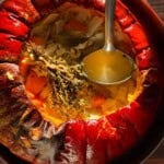 chicken soup in a pumpkin